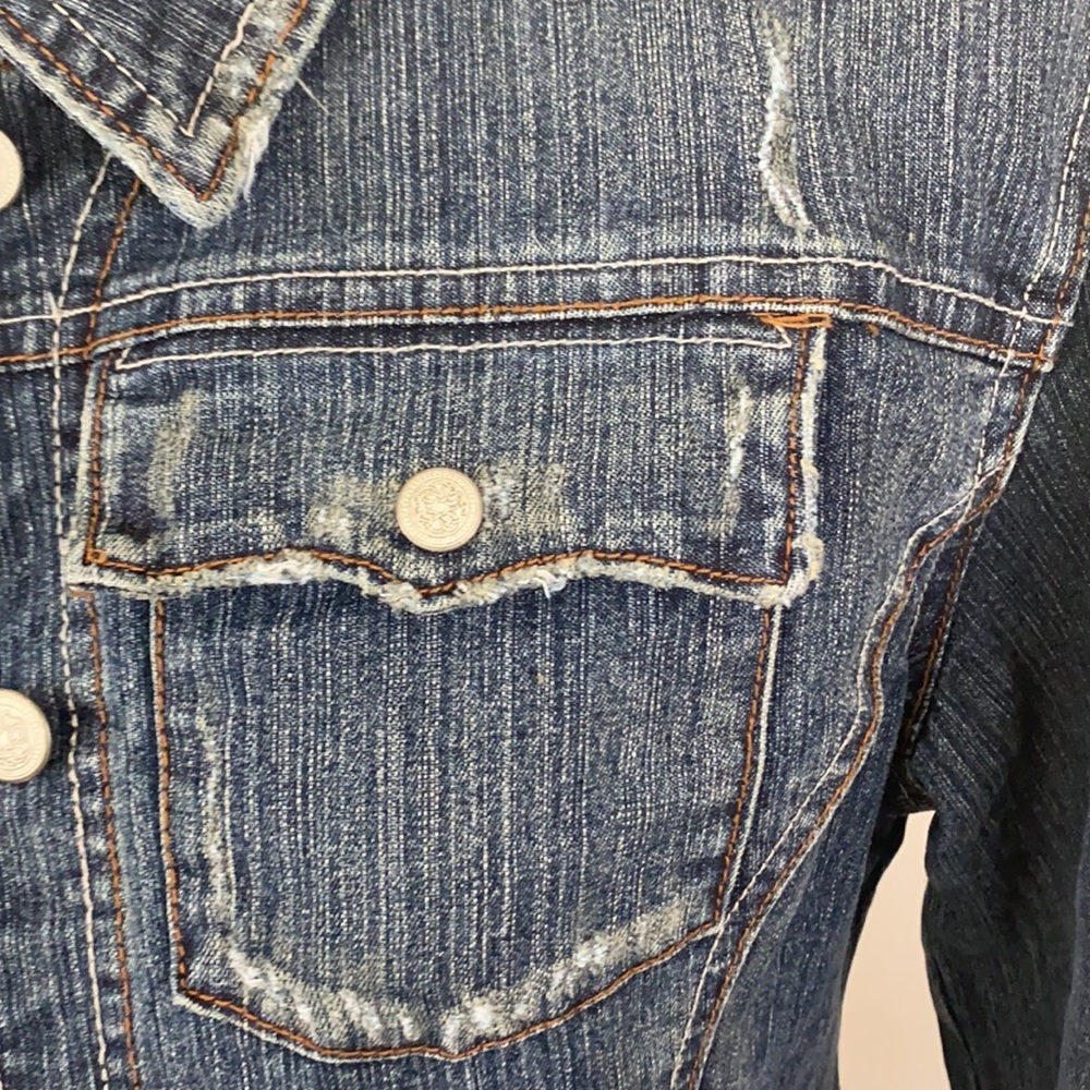 MAMA denim jacket Size S/M - Picture 4 of 4